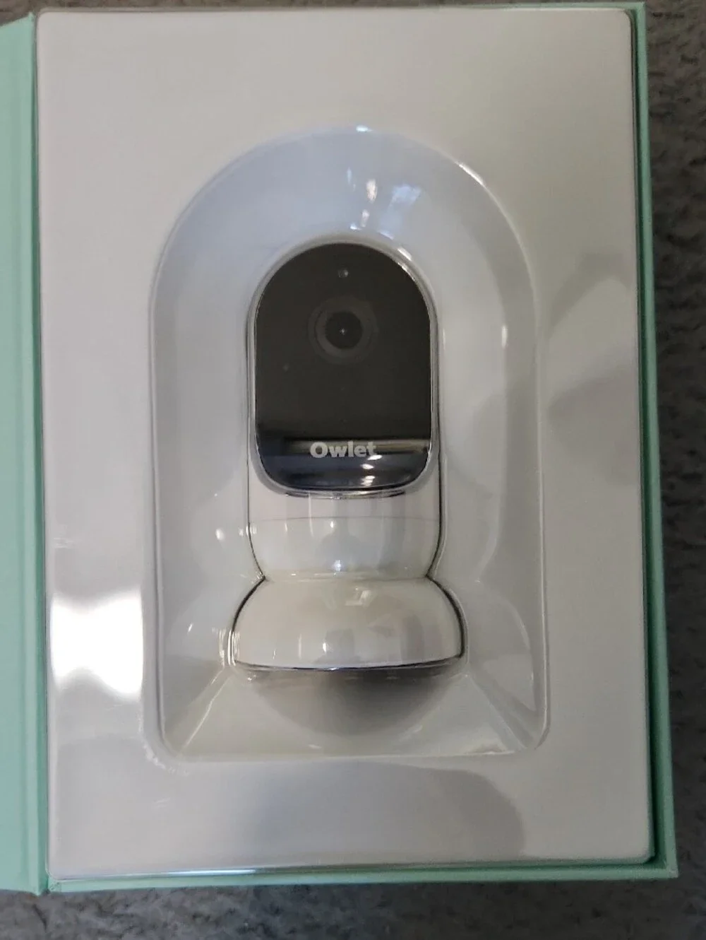 White Smart Baby Monitor Camera with Secure Wi‑Fi